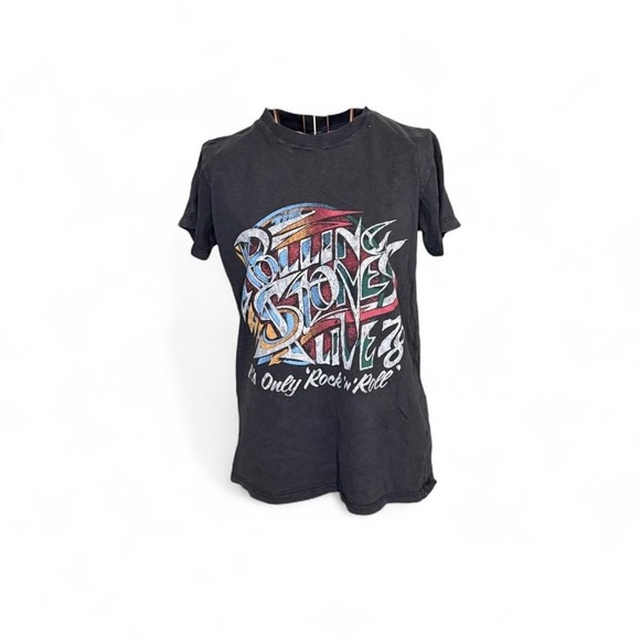 Rolling Stones Live '78 Tour Tee It's Only Rock 'n Roll Cotton On XXS Black - Picture 1 of 5